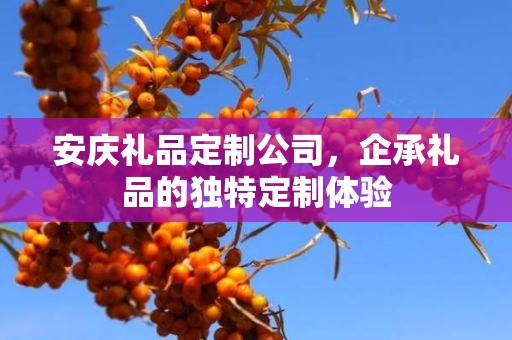 安庆礼品定制公司，企承礼品的独特定制体验